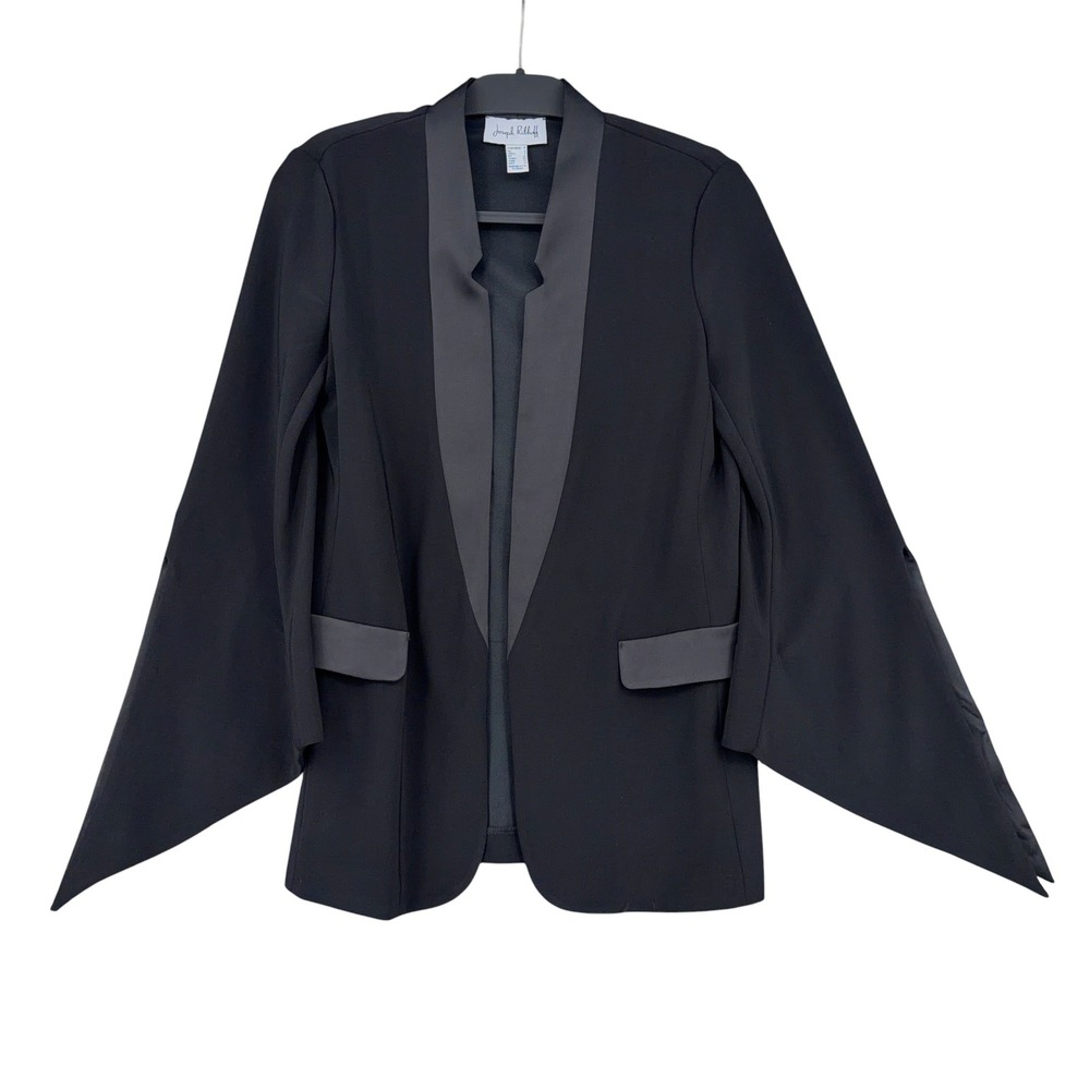 Joseph Ribkoff Cape Sleeve Blazer Womens 4 Polyester Black